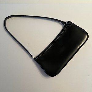 Vintage Q&A Black mini evening shoulder bag